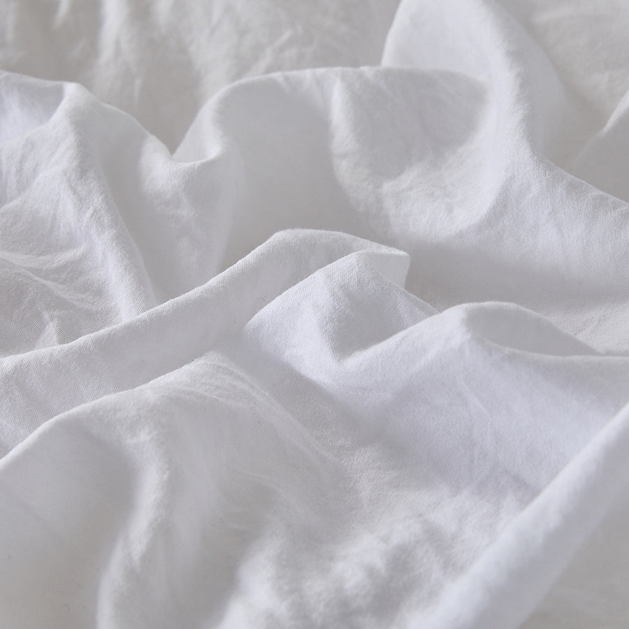 Super Soft White 4pc Flat Sheet Set