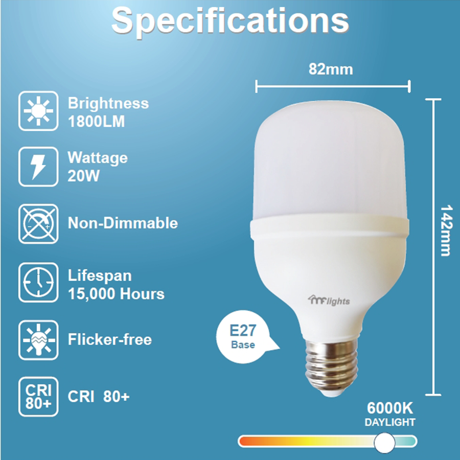LED Capsule Bulb 20W Daylight