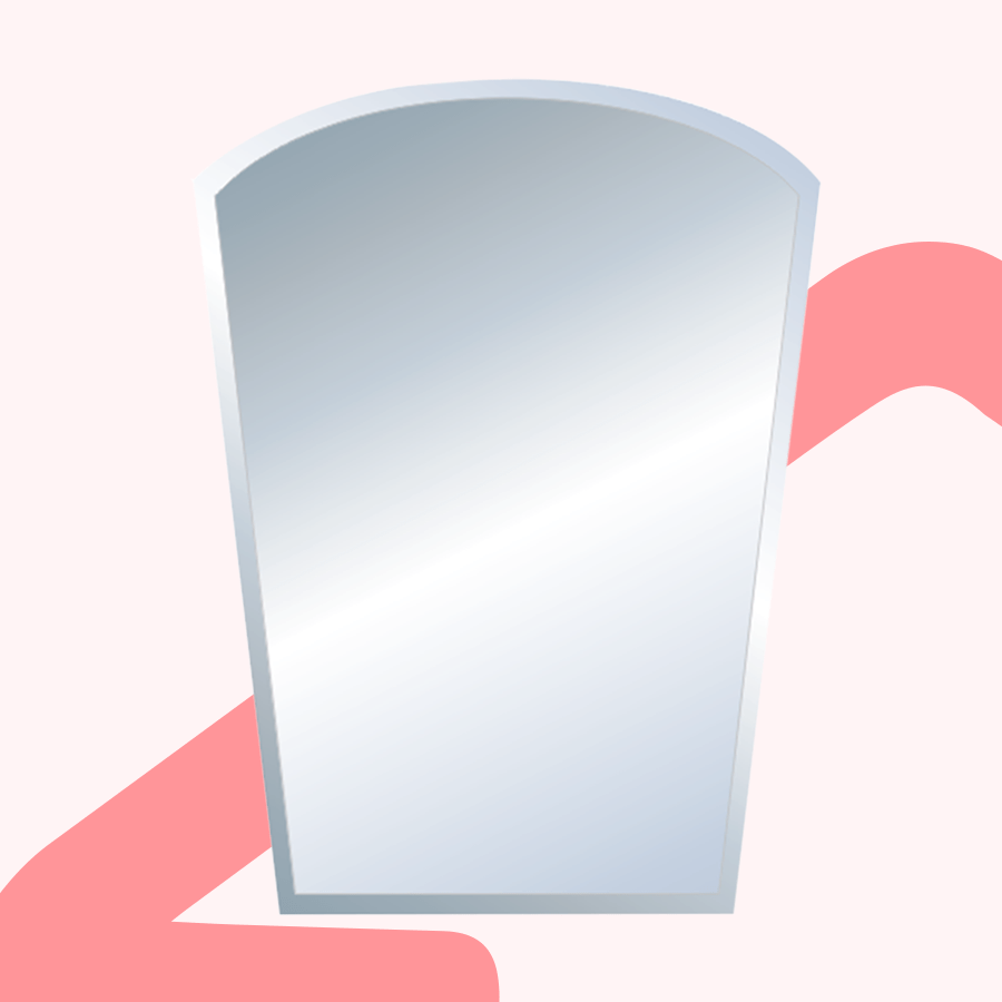 Plain Bevel Rectangle Mirror