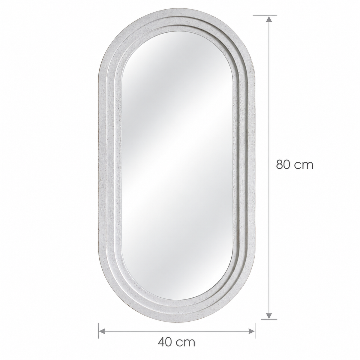 Jari Decorative Pill Mirror 40x80cm