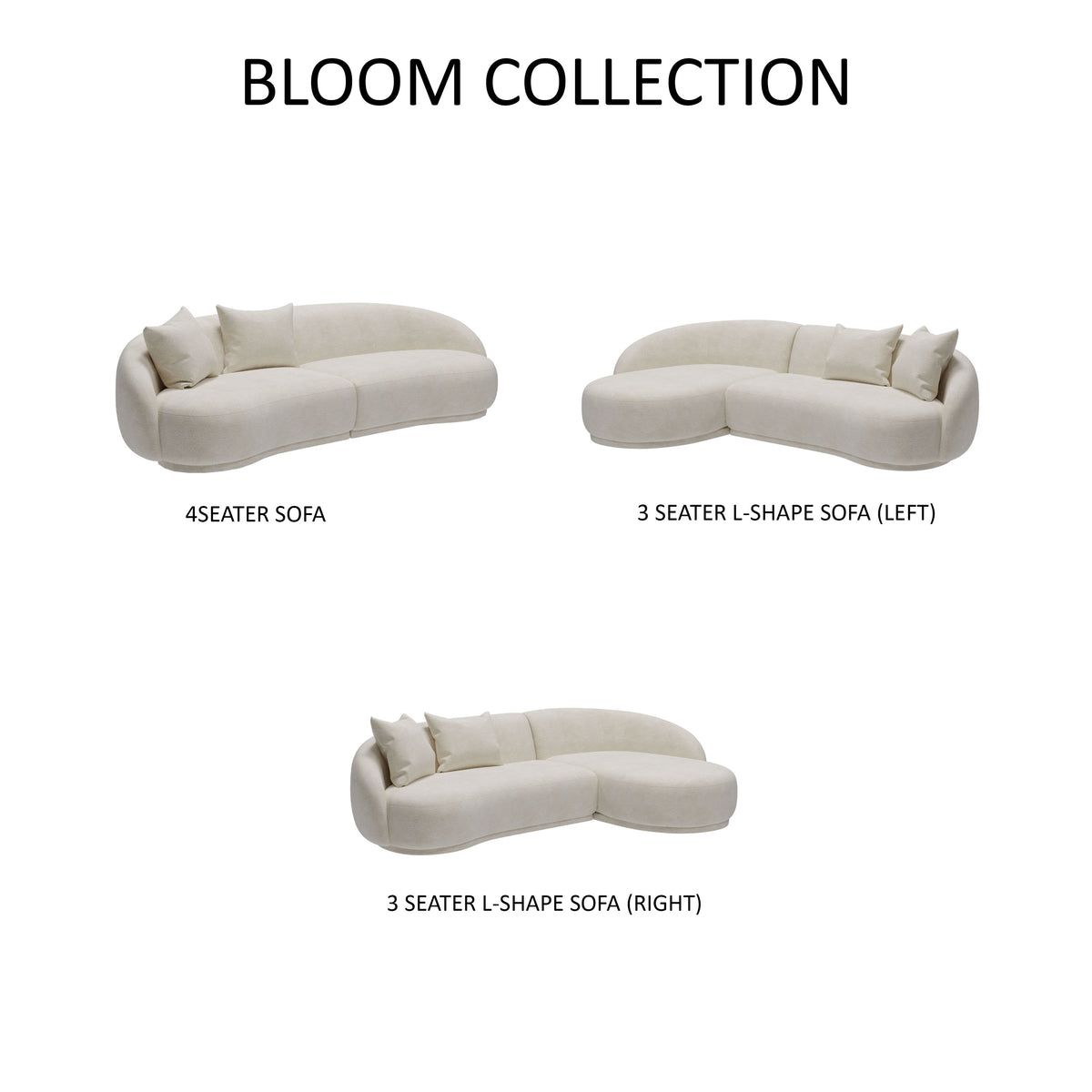 Bloom 3 Seater L-Shape (Right) Sofa