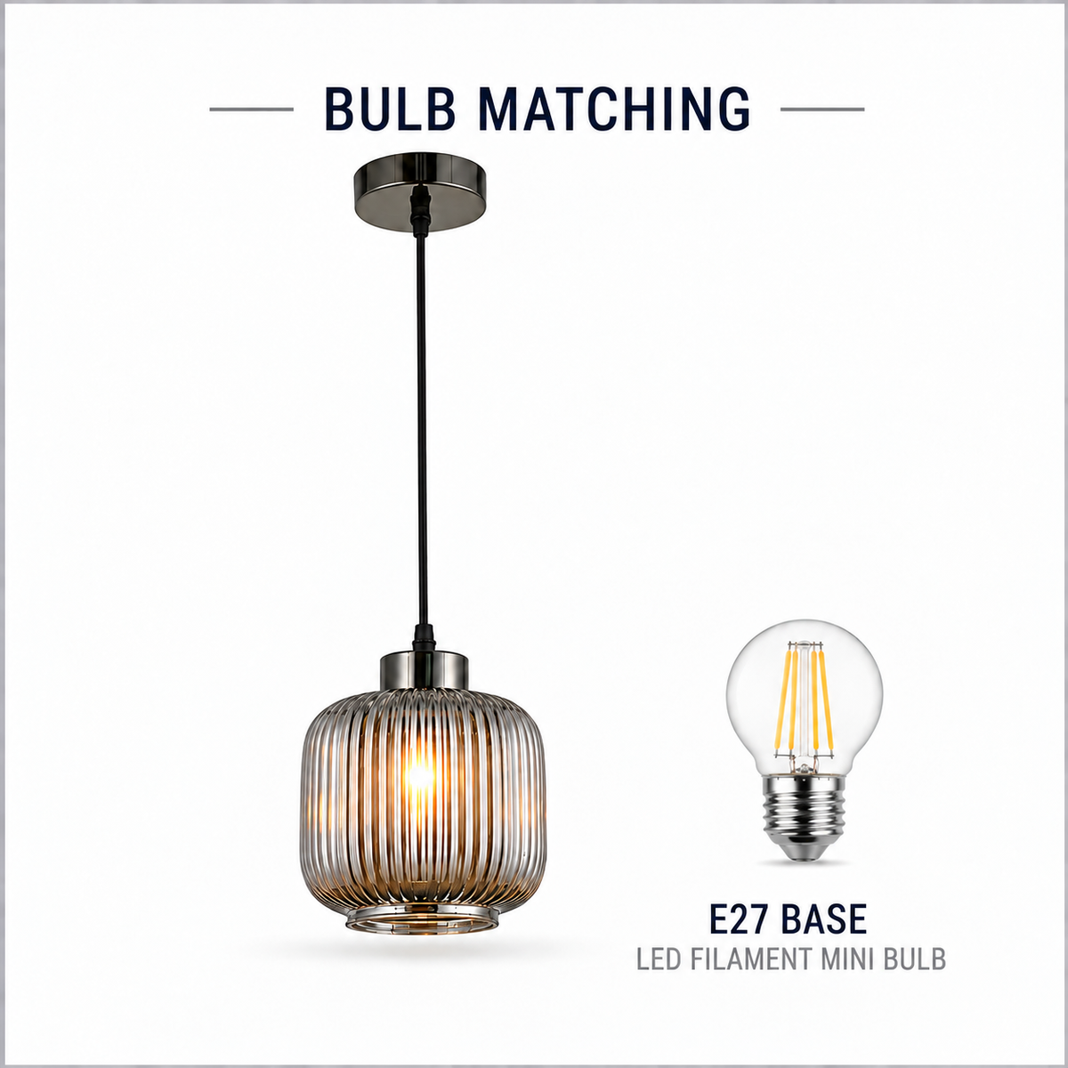 Garrin Glass Pendant Light - 15cm