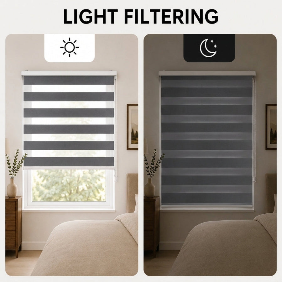 Ice Gray Basic Zebra Blinds