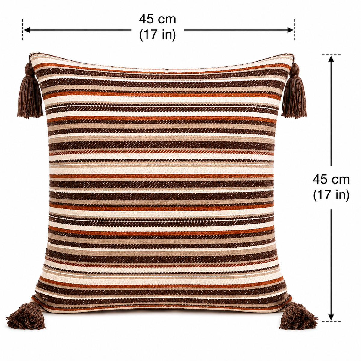 Mair Boho Warm Stripes Throw Pillowcase