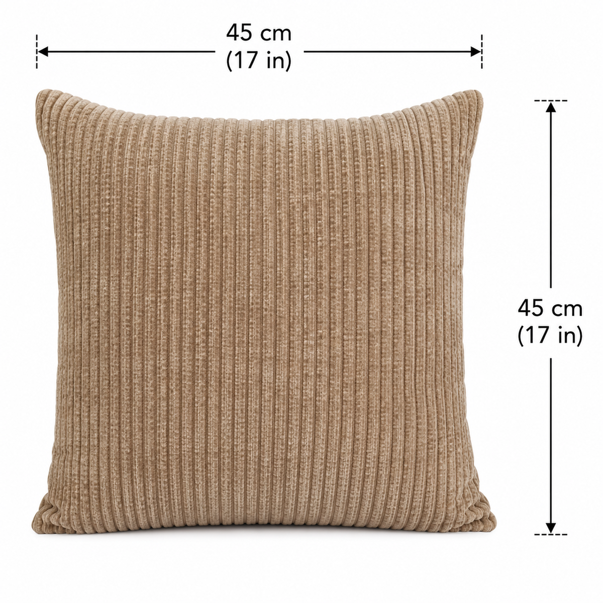 Mir Chenille Taupe Oatmeal Throw Pillowcase