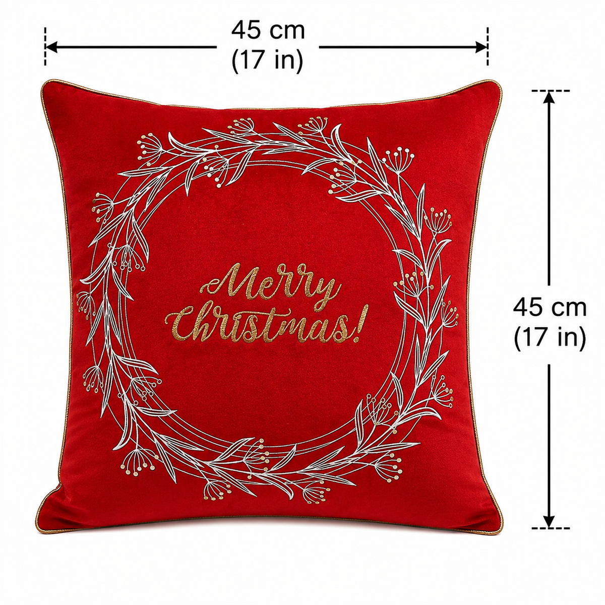 Miksa Merry Wreath Throw Pillowcase