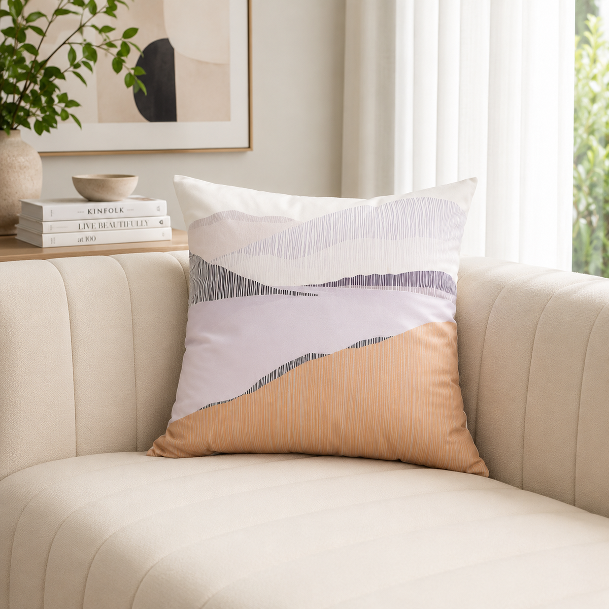 Lumi Muted Landscape Floor Pillowcase