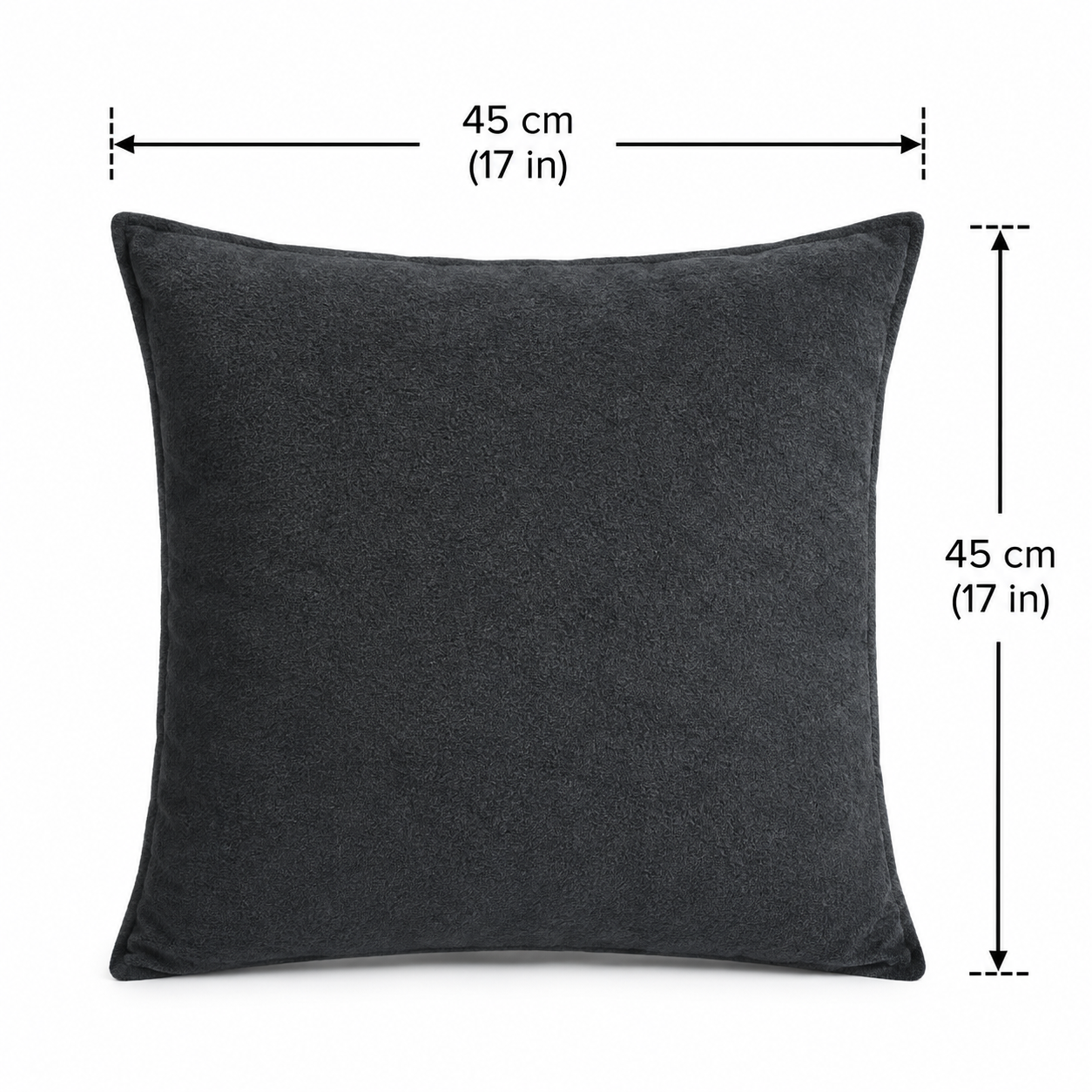 Safi Faux Sheep Black Throw Pillowcase