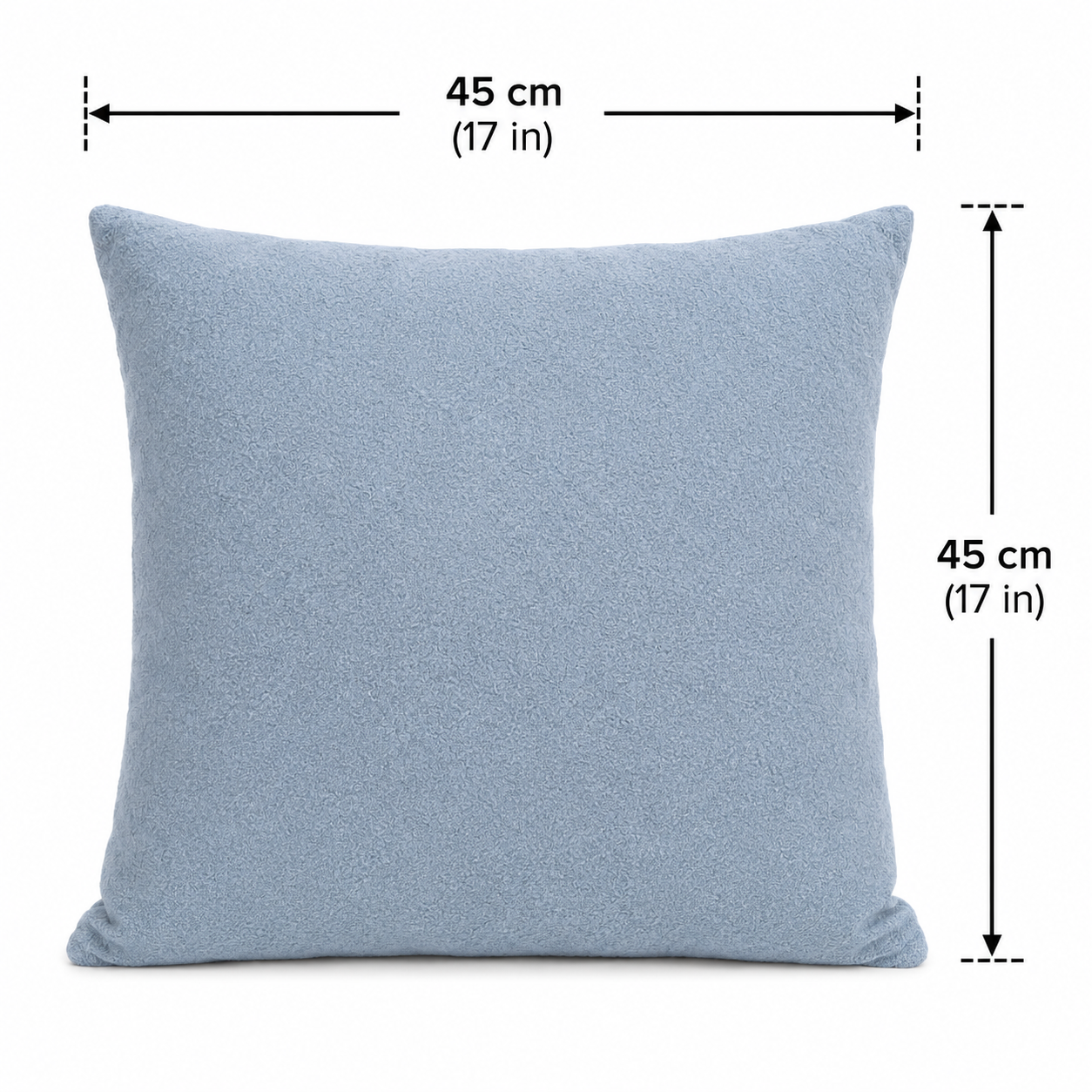 Safi Faux Sheep Lapis Blue Throw Pillowcase