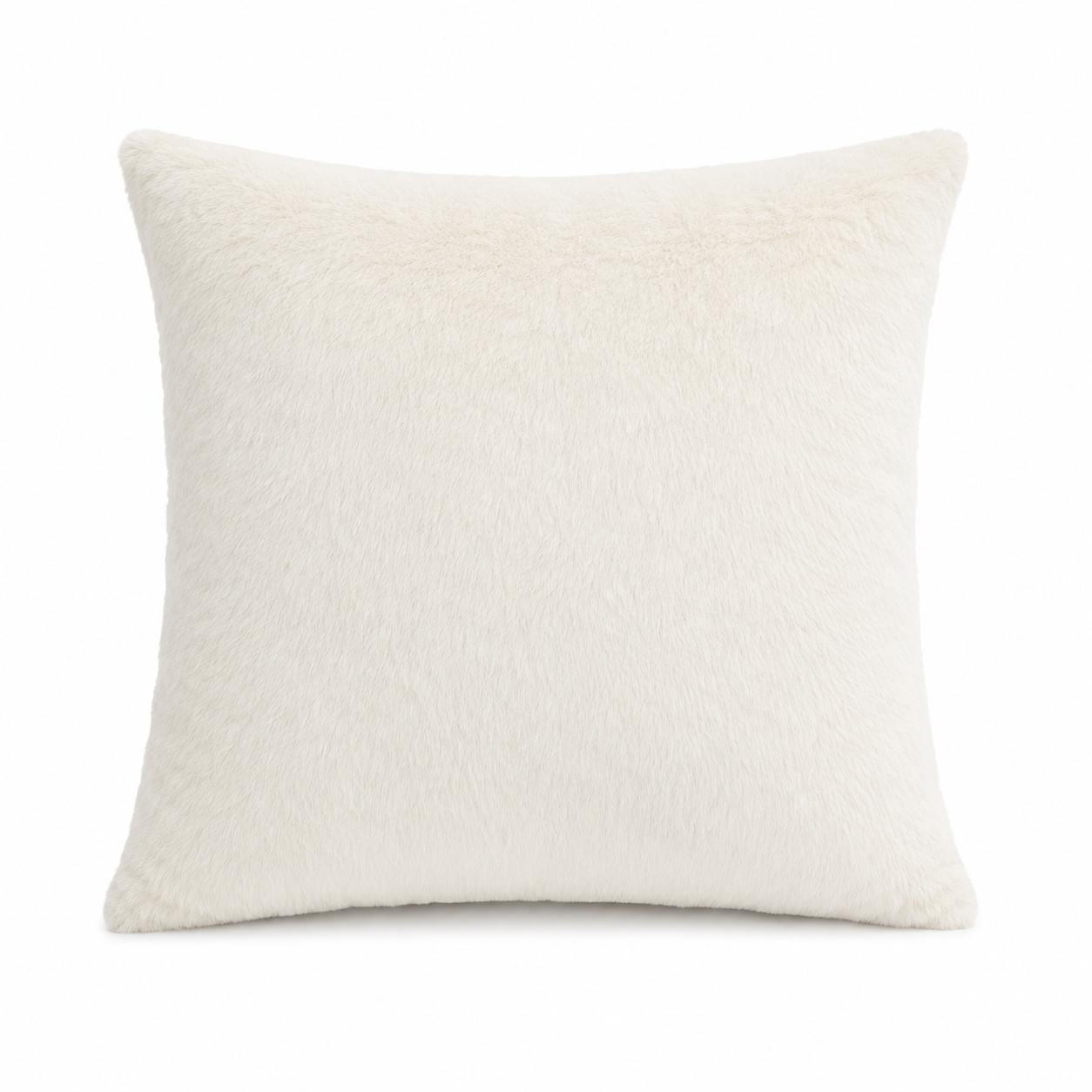 Sepp Faux Rabbit Khaki Throw Pillowcase