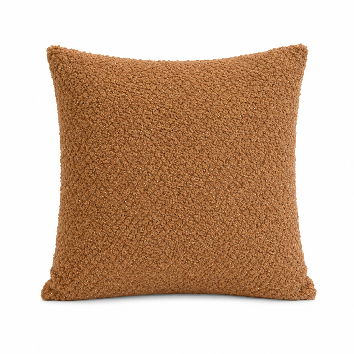 Sia Teddy Fur Camel Brown Throw Pillowcase