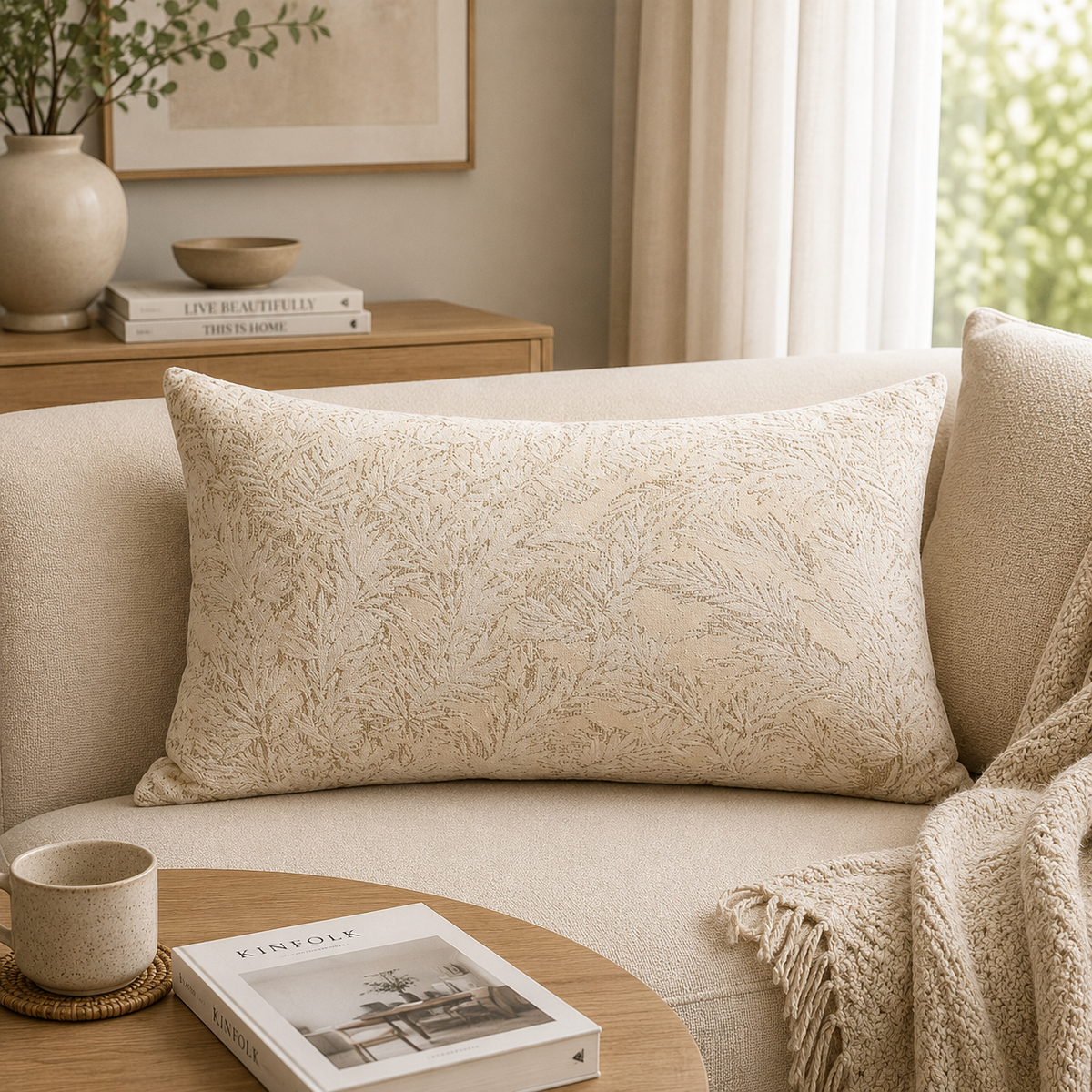 Maev Botanica Pressed Fern Kidney Pillowcase