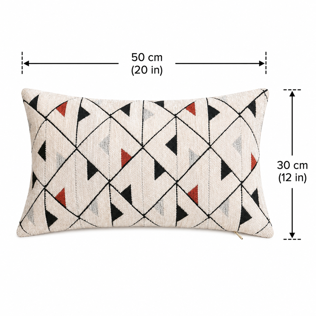 Modern Geo Jacquard - Crosslines Kidney Pillowcase