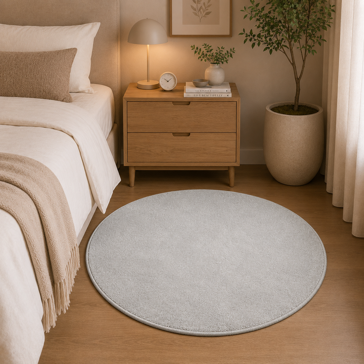 Aira Light Gray Shaggy Rug