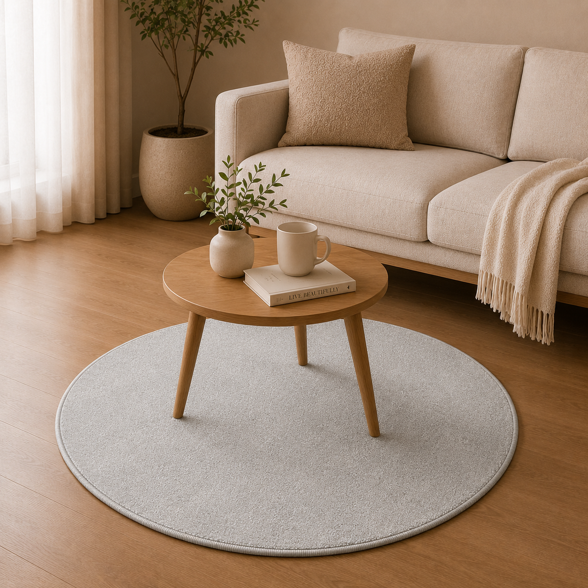 Aira Light Gray Shaggy Rug