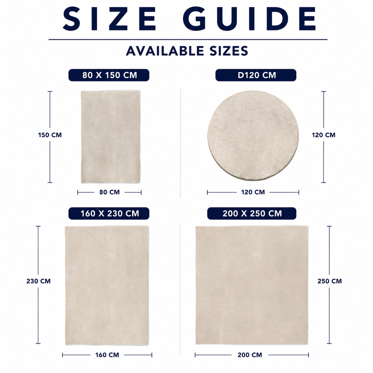 Aira Sand Beige Shaggy Rug