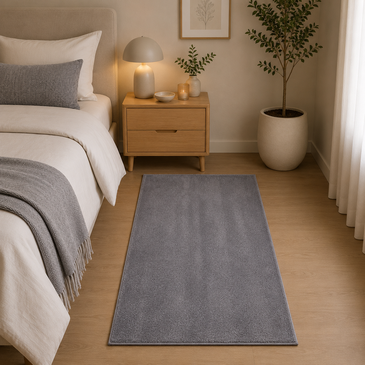 Aira Slate Gray Shaggy Rug