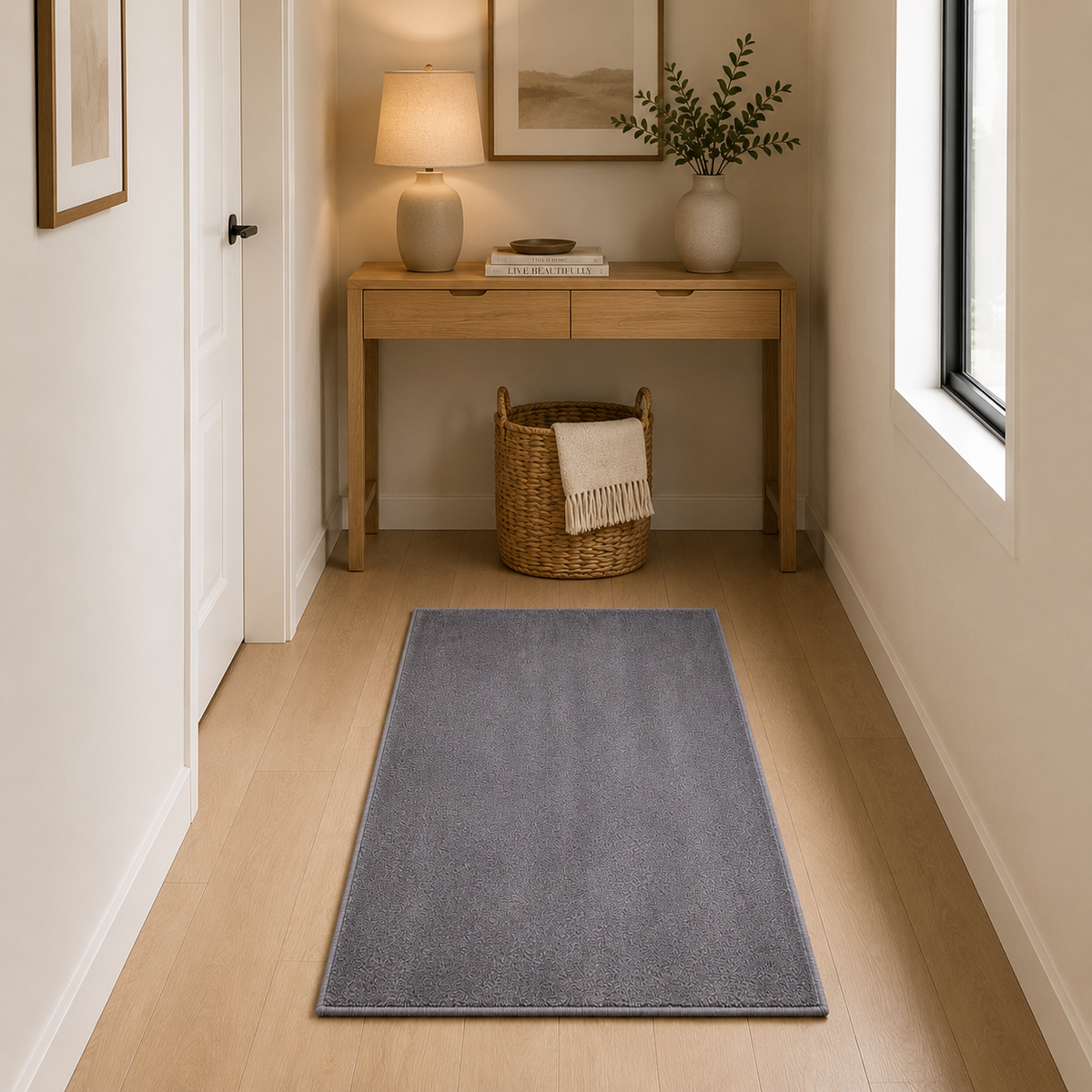 Aira Slate Gray Shaggy Rug