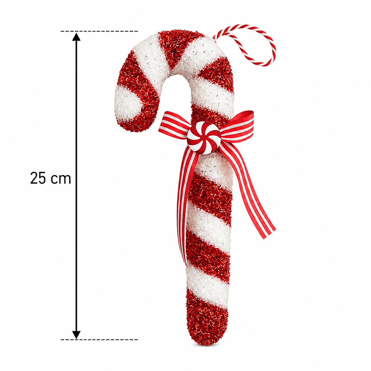 Candy Cane Hanging Ornament 25cm