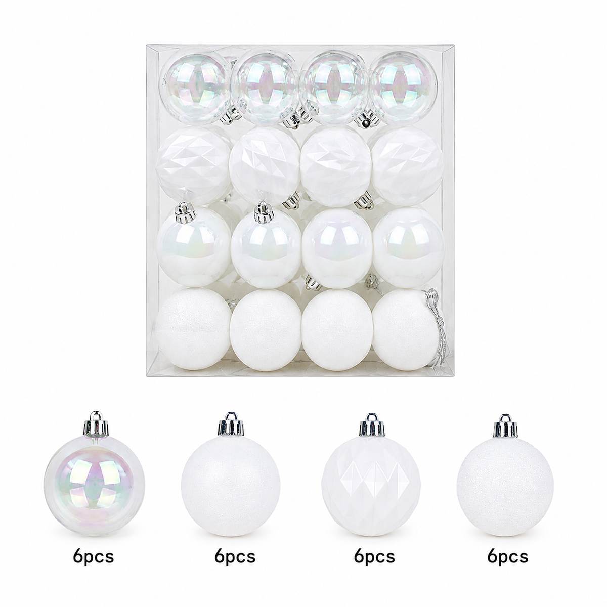 Comett White 6cm 24pc
