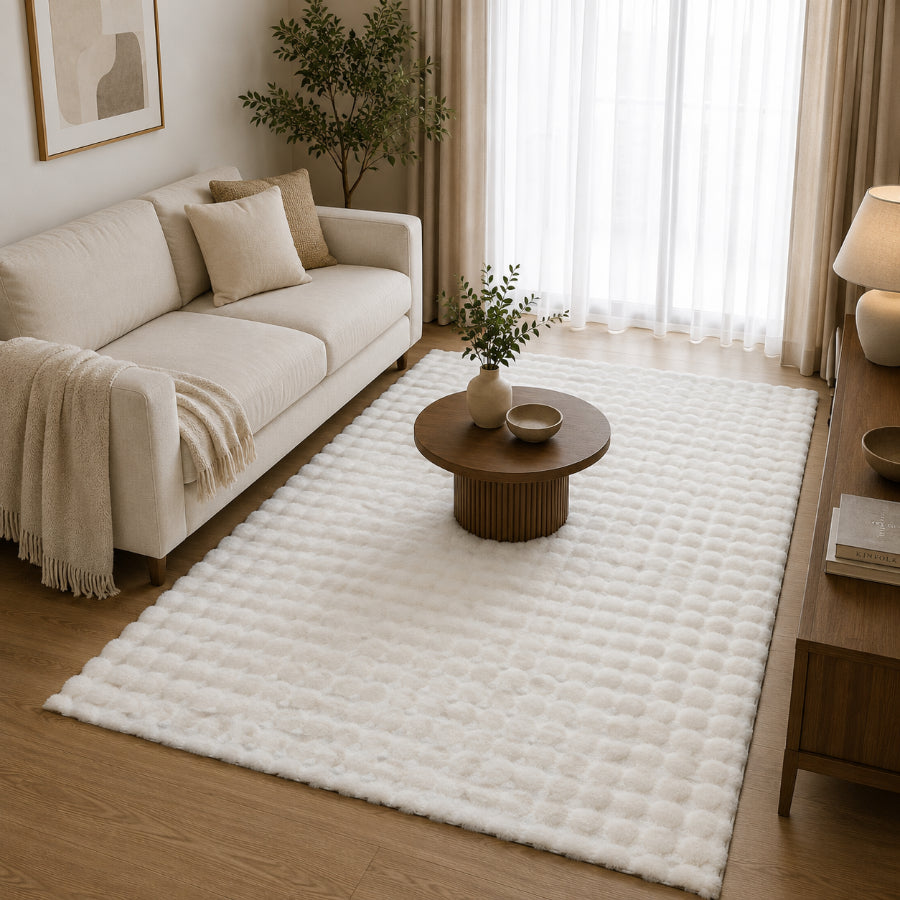 Amira Bubble Faux Fur Rug