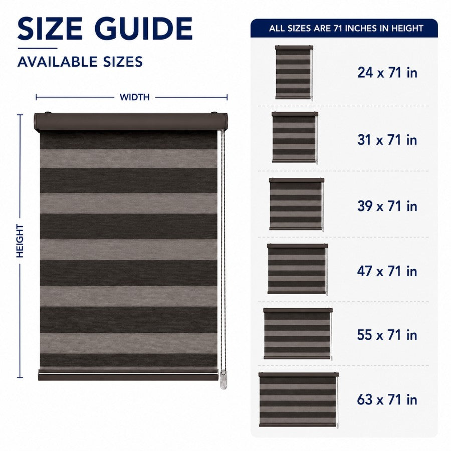 Bone Gray Blackout Zebra Blinds