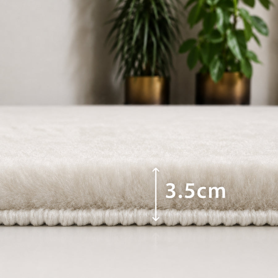 Ane Beige High-Low Embosed Rug