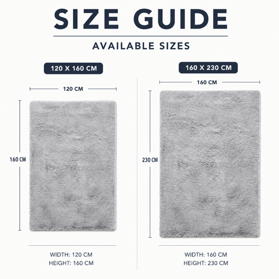 Arven Light Gray Shaggy Rug