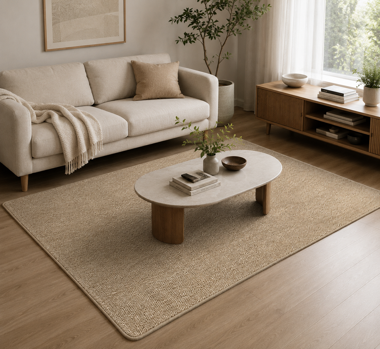 Arvi Brown Synthetic Jute Rug