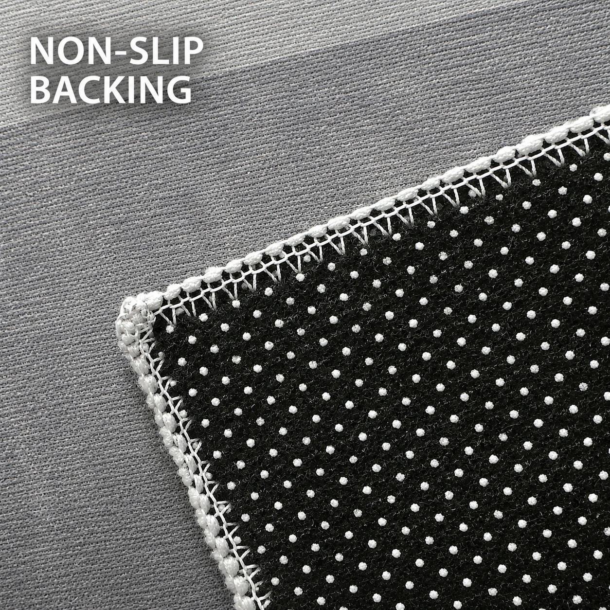 Asella Geo Gray Printed Door Rug