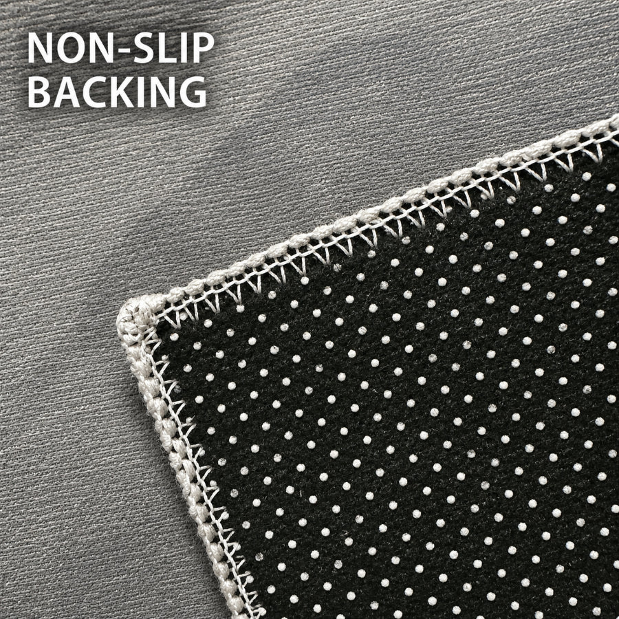 Asella Geo Gray Printed Rug