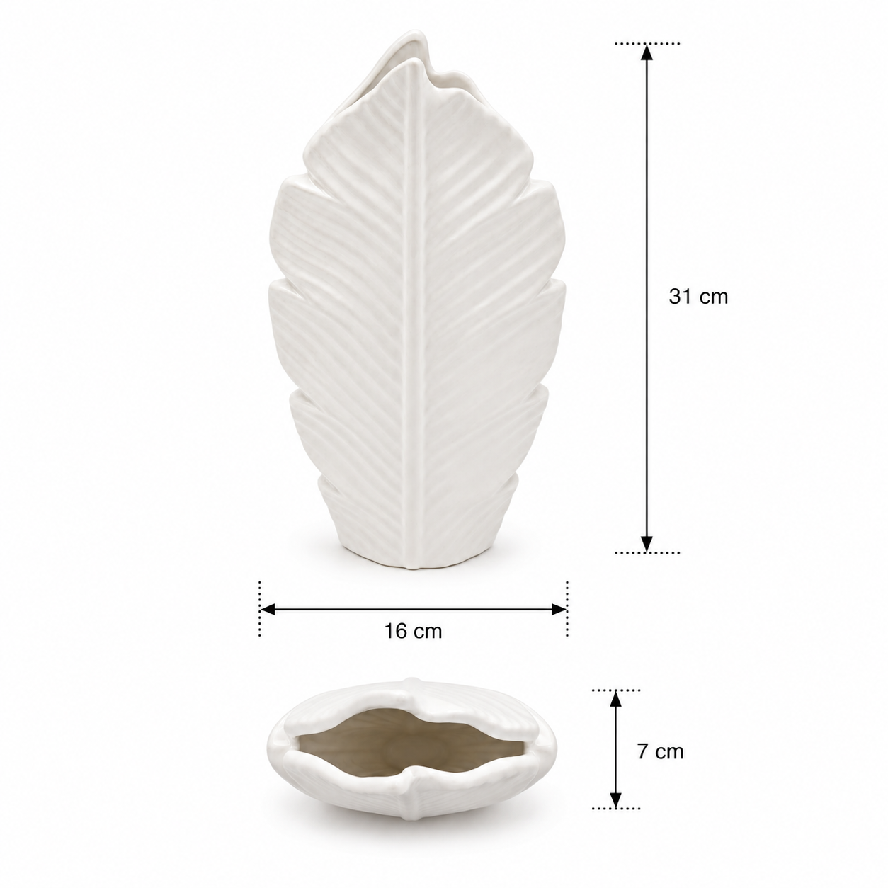 Verdant Leaf Vase