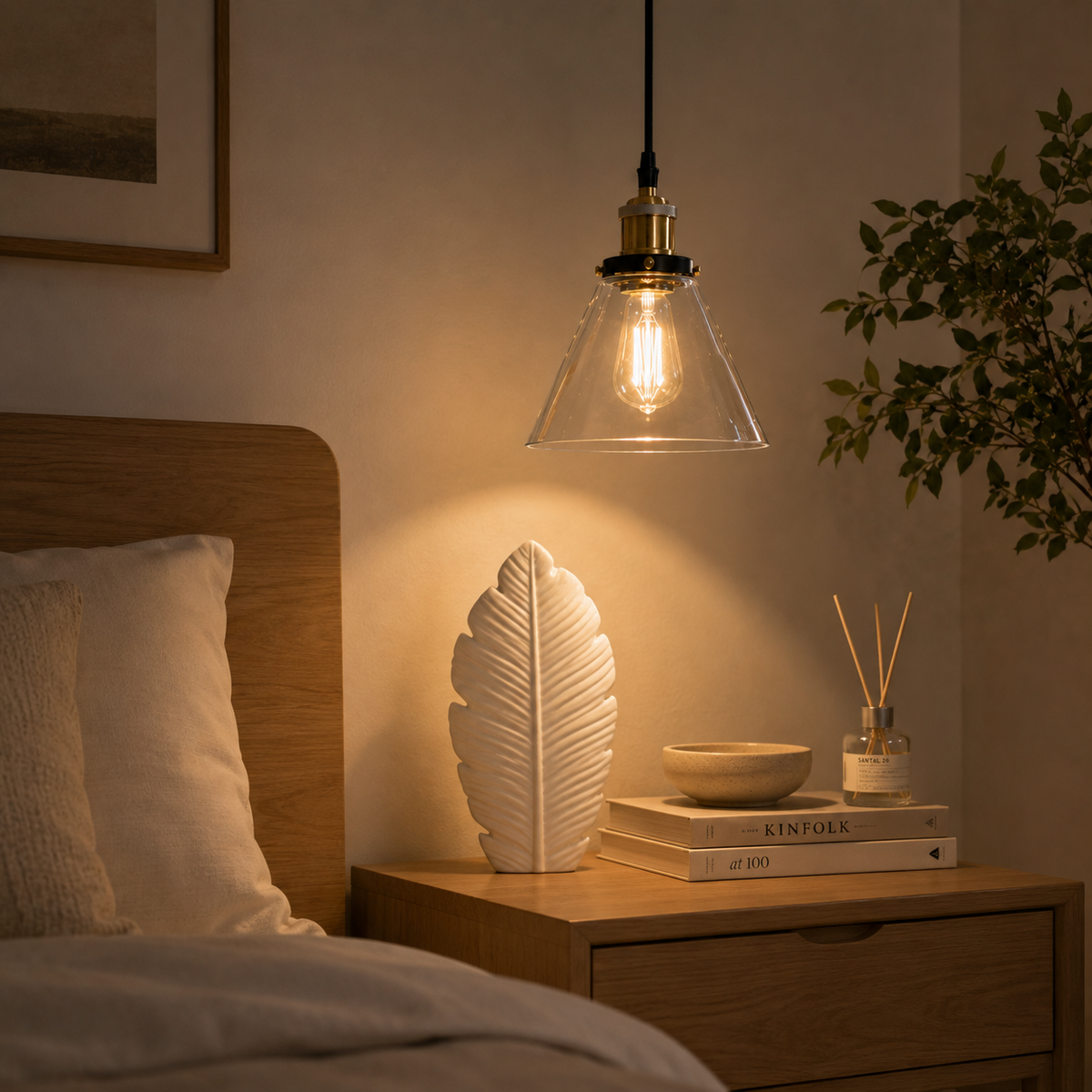 Minka Glass Pendant Light - 19 cm
