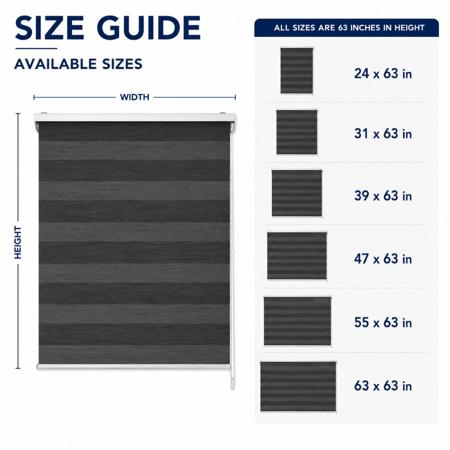 Gray Metal Semi-Blackout Zebra Blinds