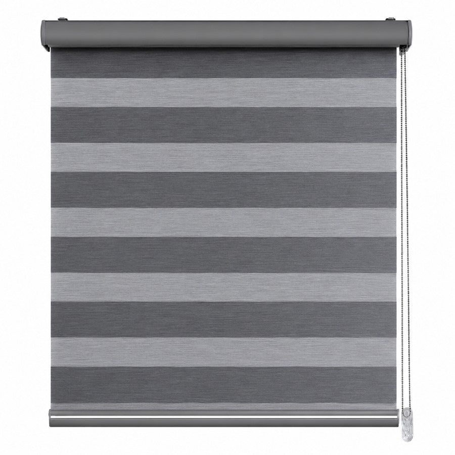 Pale Gray Blackout Zebra Blinds