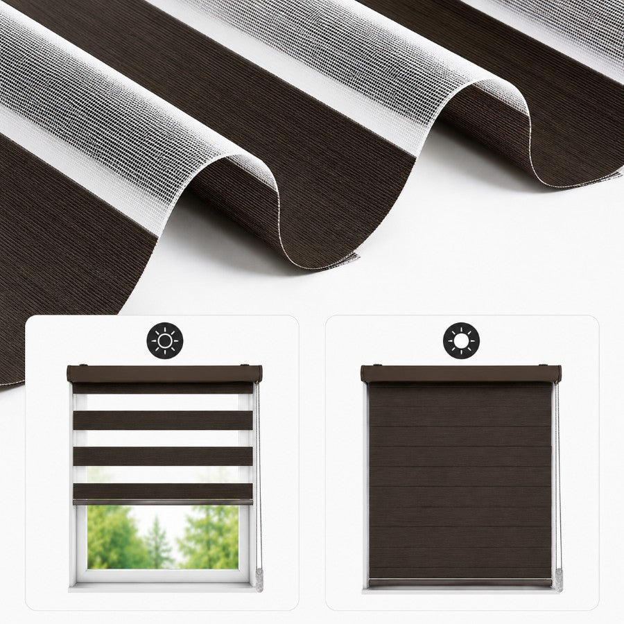 Bone Gray Blackout Zebra Blinds