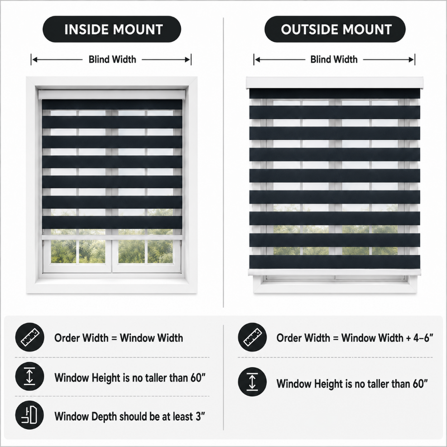 Ice Gray Basic Zebra Blinds