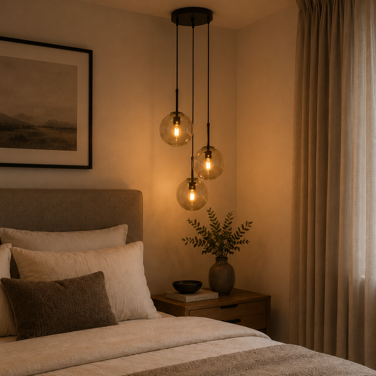 Giora Black Modern Light Fixtures - 3 Shades