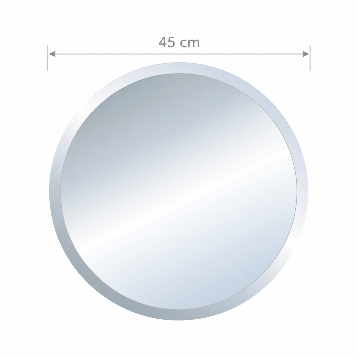 Plain Bevel Round Mirror