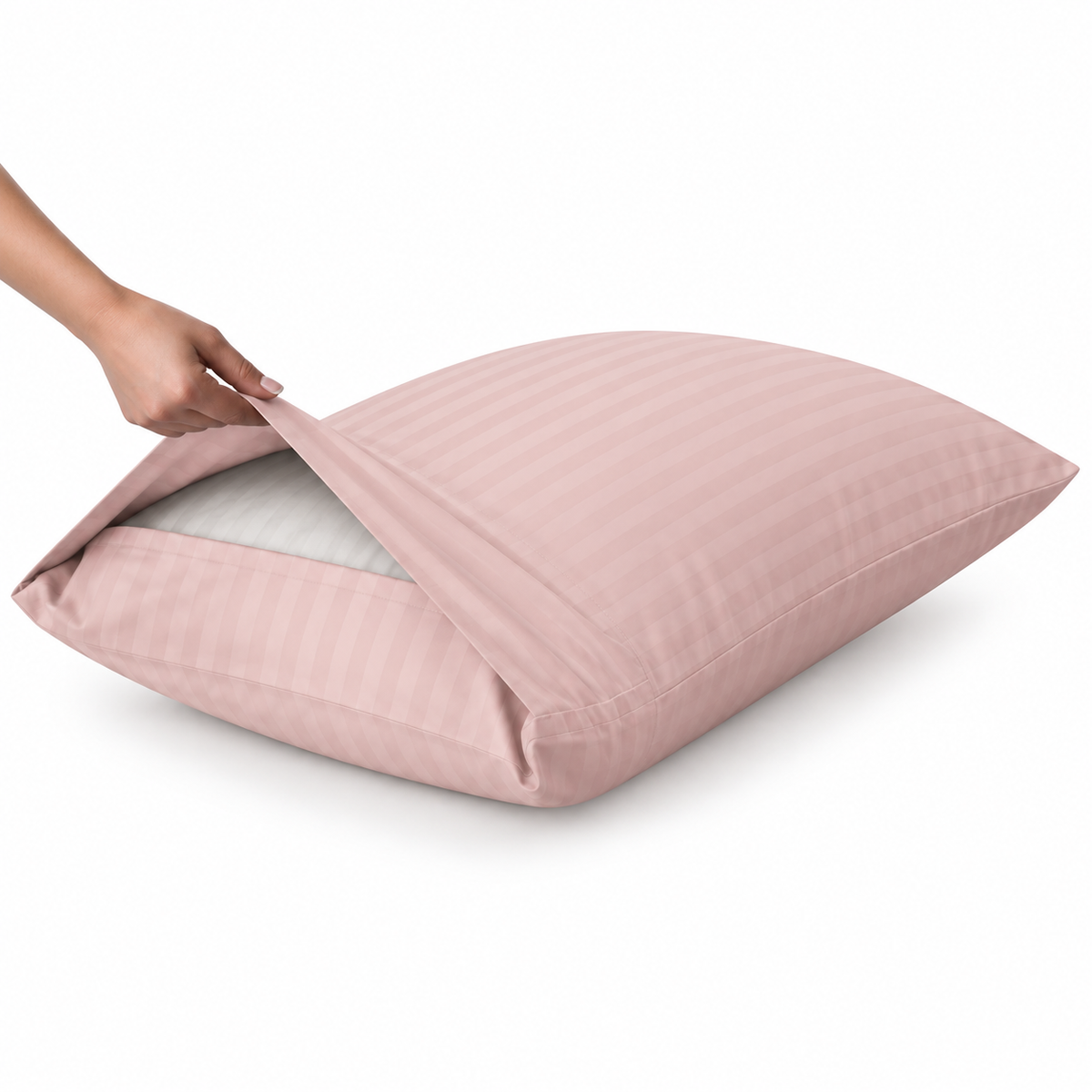 Basic Rose Dust Plain Pillowcases