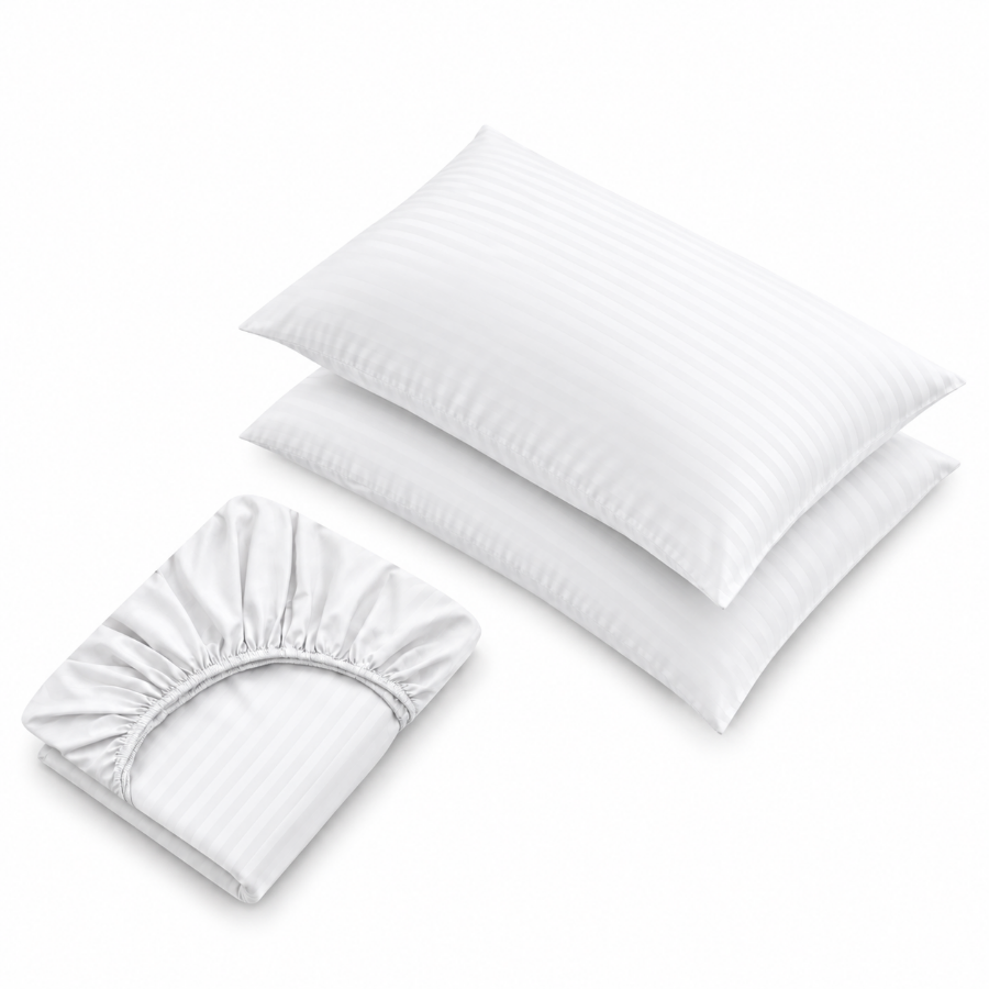 Basic White Plain Sheet 3pc Set