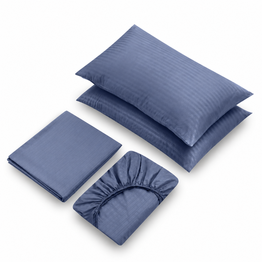 Basic Cool Gray Plain 4pc Sheet Set
