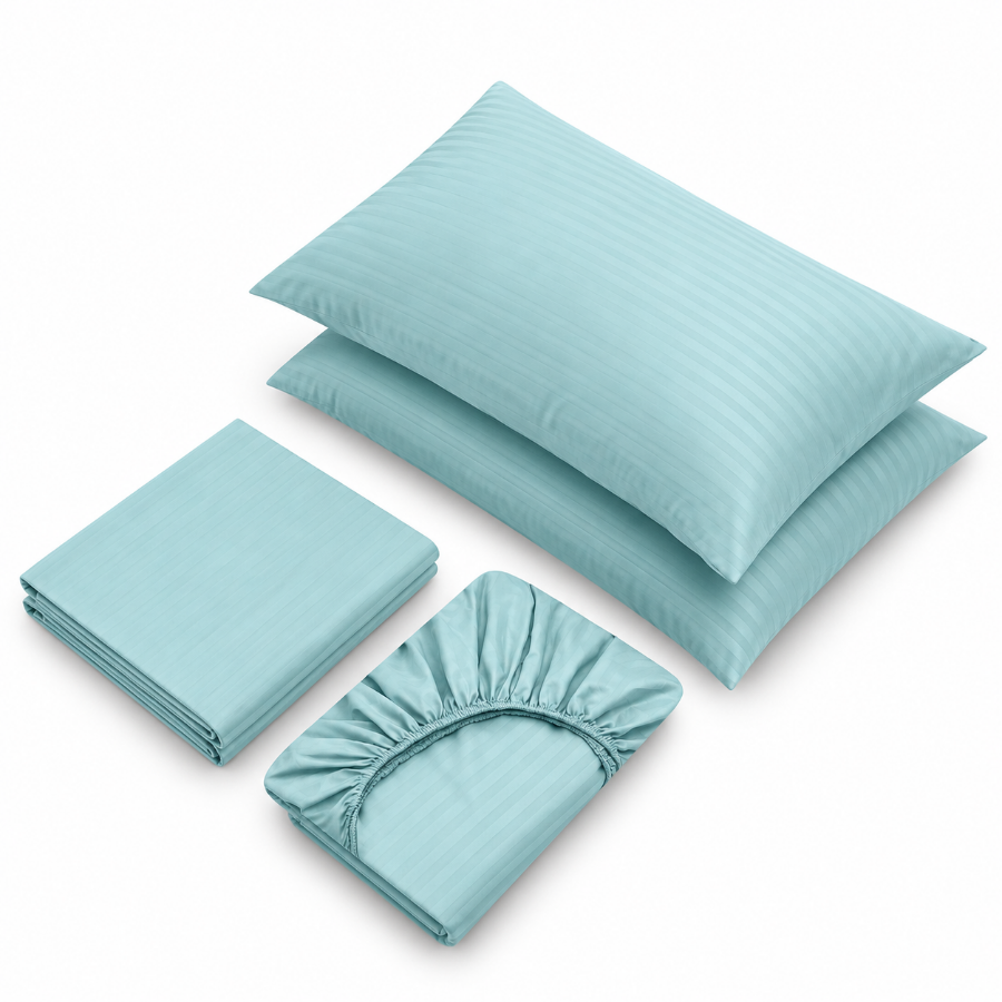 Basic Duck Egg Plain 4pc Sheet Set