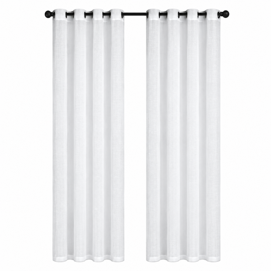 Adelia White Sheer Curtain