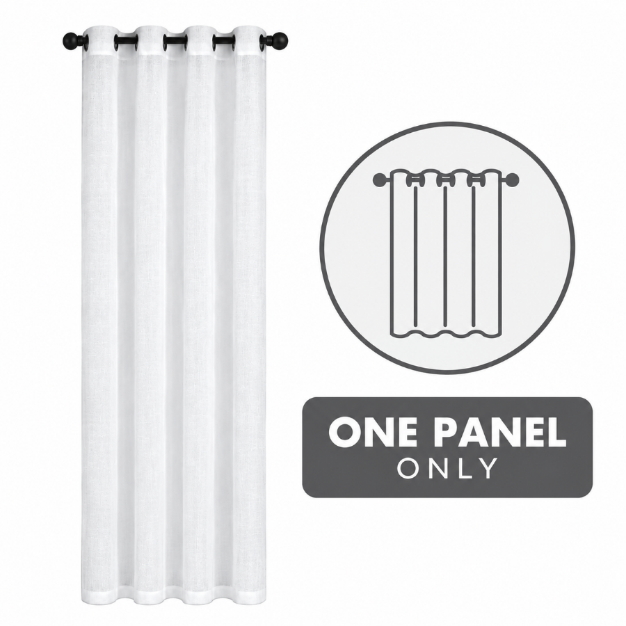 Adelia White Sheer Curtain