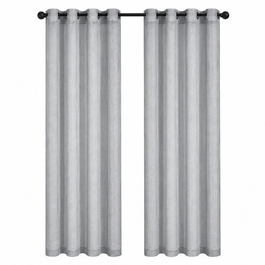 Alysin Gray Shiny Sheer Curtain
