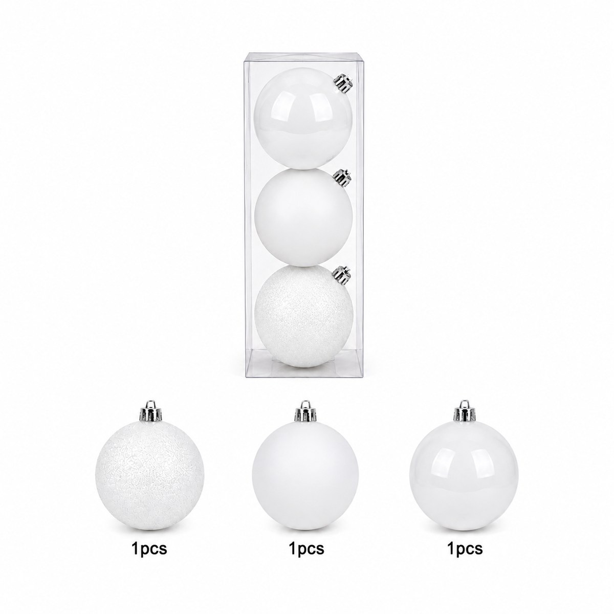 Yule White 15cm 3pc
