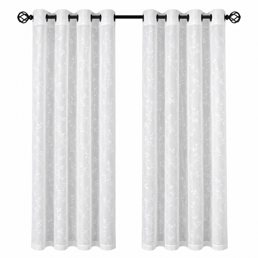 Berti Embroidered Sheer Curtain