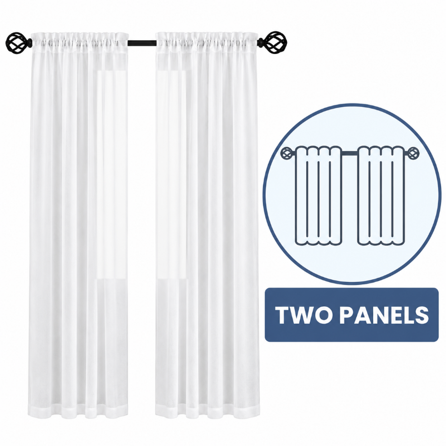 Sima Sheer Set of 2 Curtain