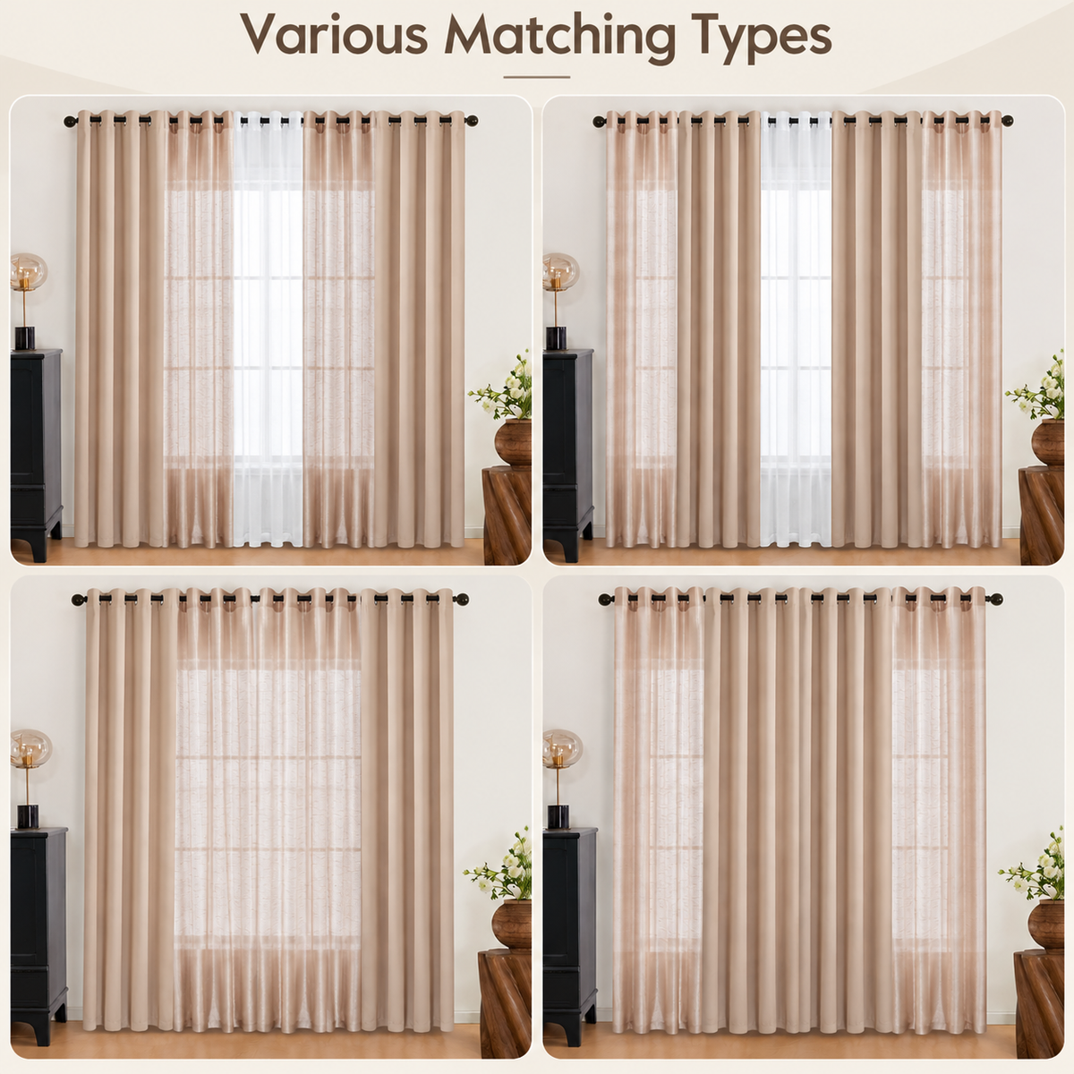 Berend Plain Set Of 5 Curtains